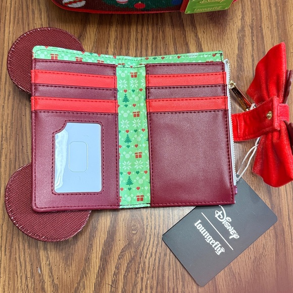Loungefly Disney Minnie Mouse Sweater
Holiday Mini Backpack & wallet NWT - Picture 11 of 11